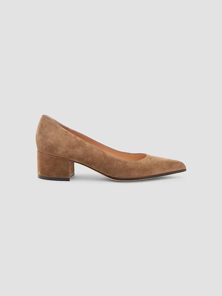 Piper 45MM Suede Block Heel Pumps
