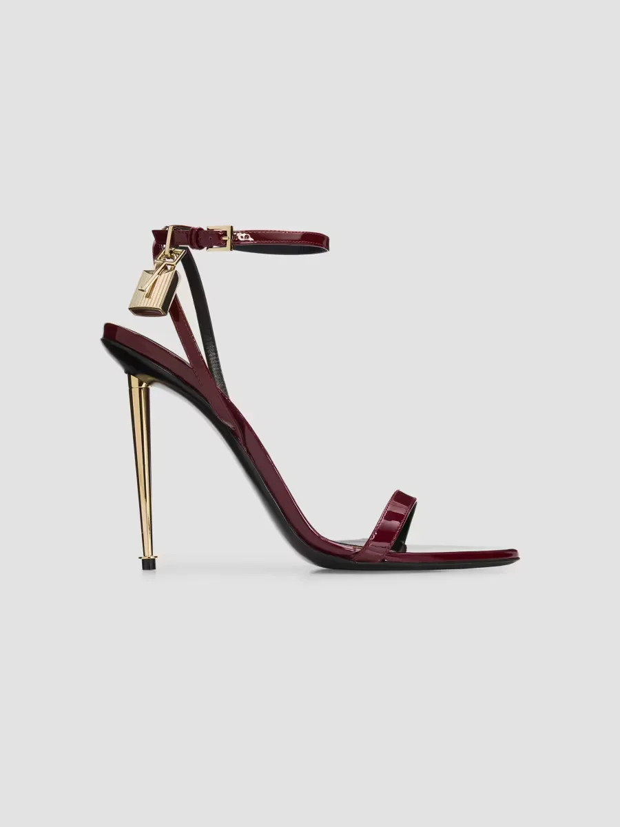 Pointy Naked 105MM Patent Leather Sandals by Tom Ford