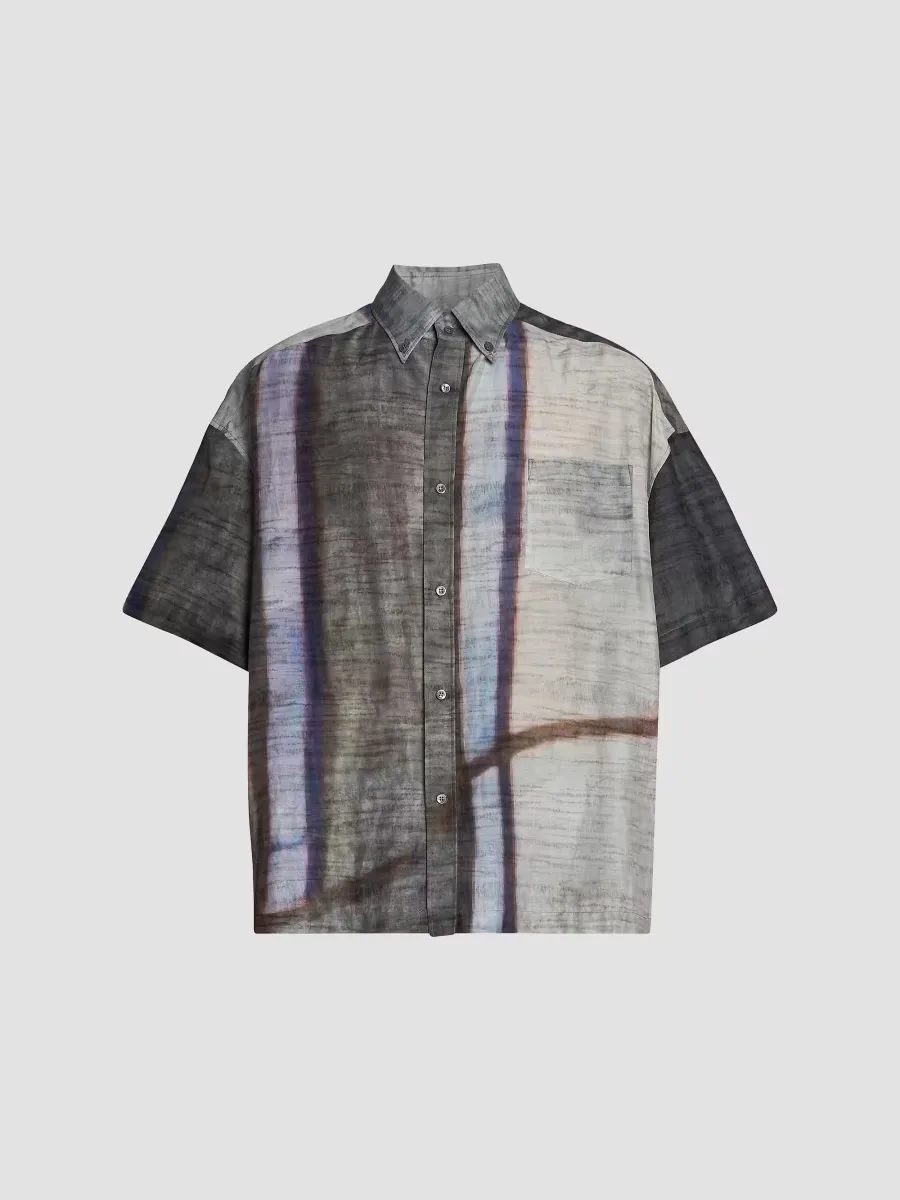 Giorgio Armani Abstract-Print Cotton-Silk Shirt by Armani
