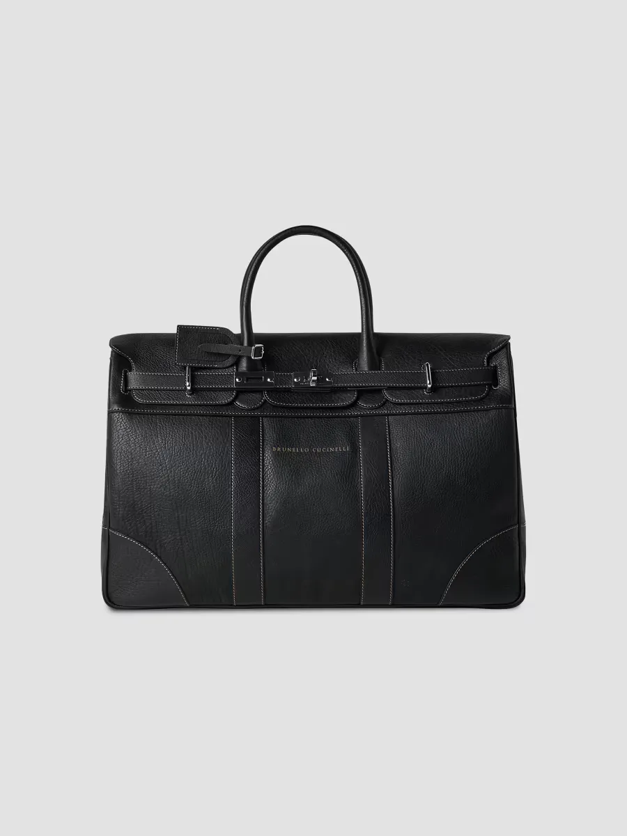 Grained Calfskin Country Bag by Brunello Cucinelli