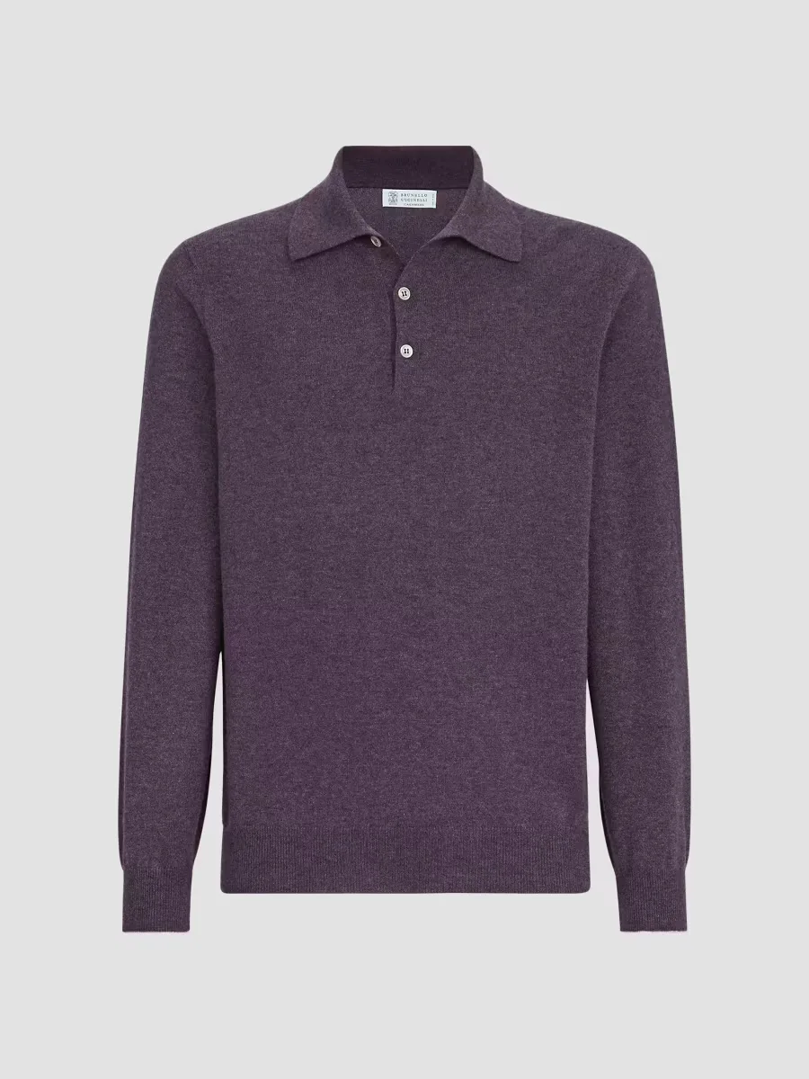 Cashmere Knit Polo Shirt by Brunello Cucinelli