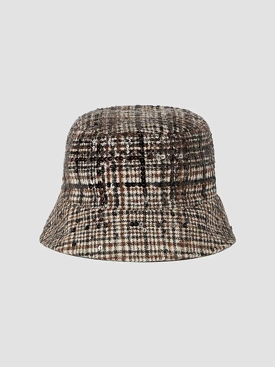 Water-Resistant Checked Alpaca and Wool Bucket Hat by Brunello Cucinelli