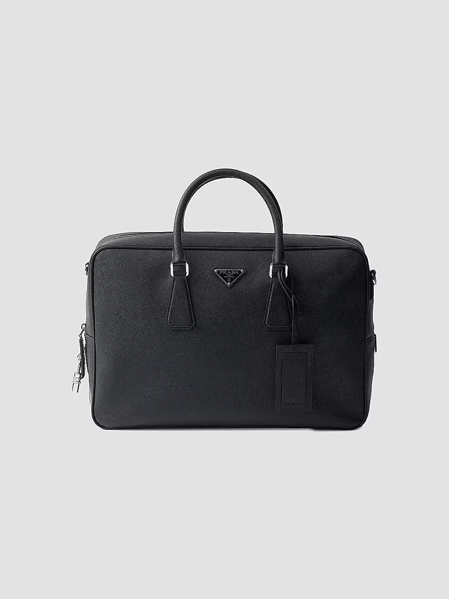 Saffiano Leather Work Bag by Prada