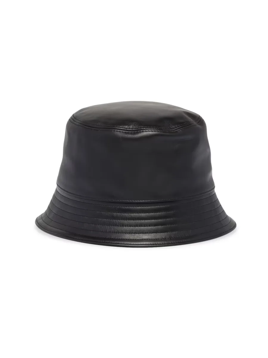 Nappa Leather Bucket Hat by Prada