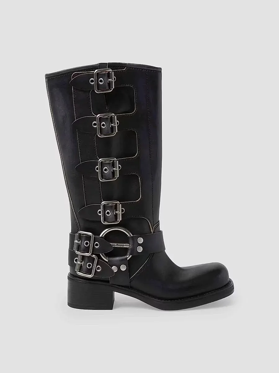 Leather Boots by Miu Miu