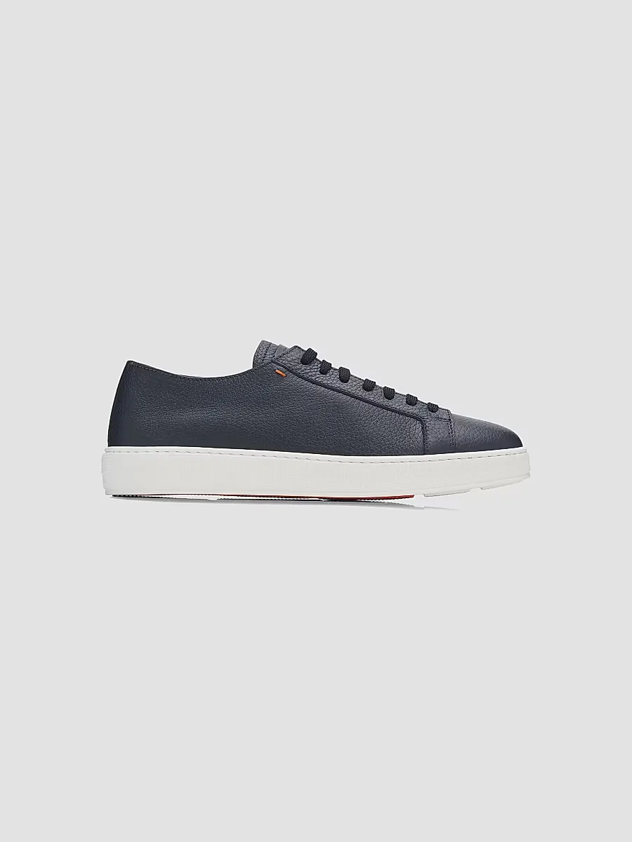 Burnished Leather Low-Top Sneakers by Santoni
