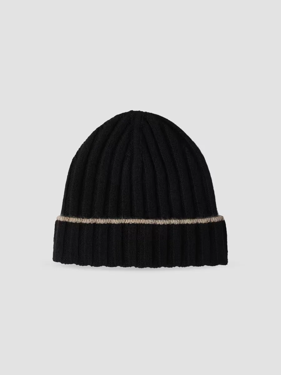 Cashmere Rib Knit Beanie by Brunello Cucinelli