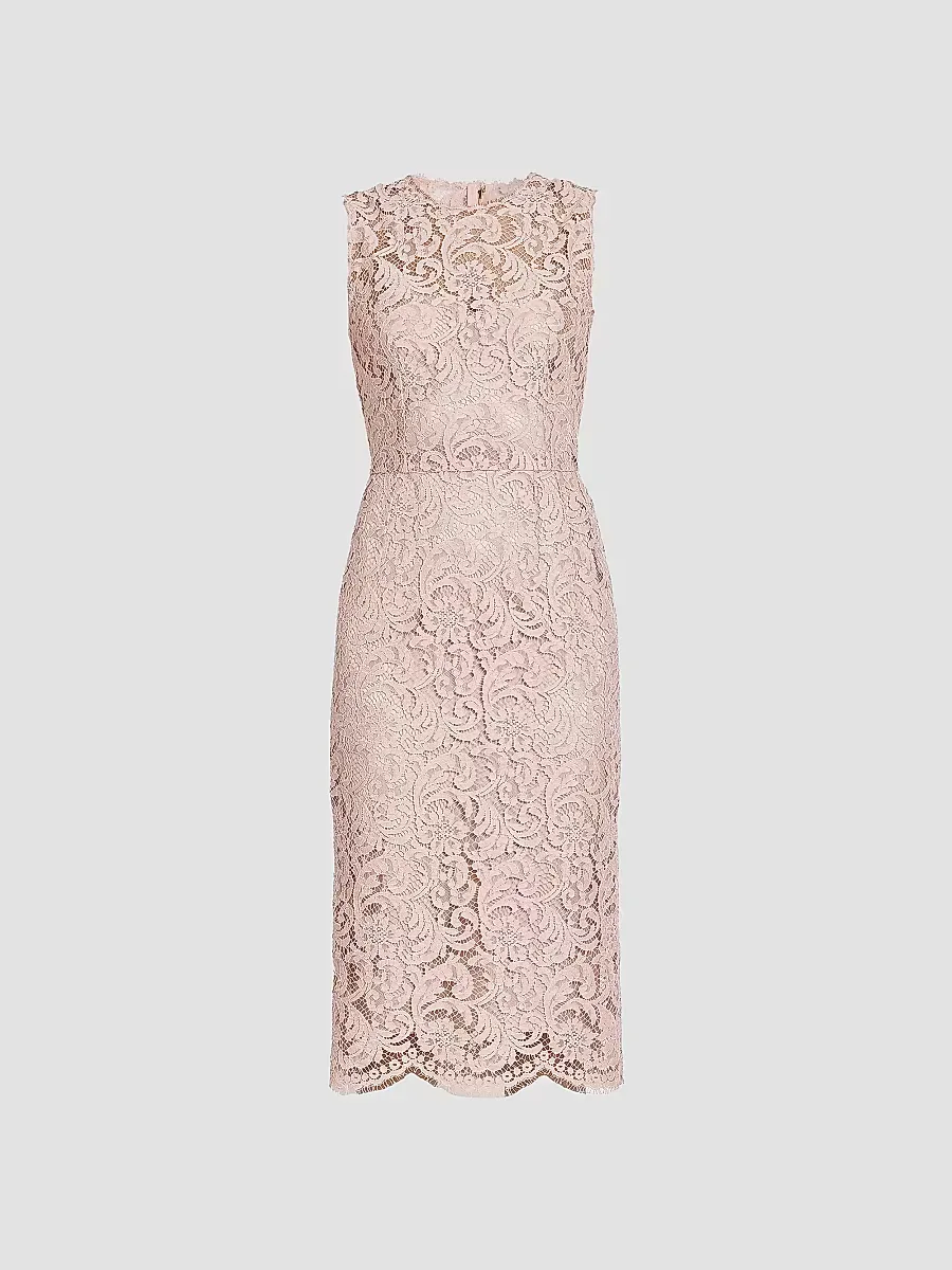 Lace Sheath Midi-Dress by Dolce & Gabbana