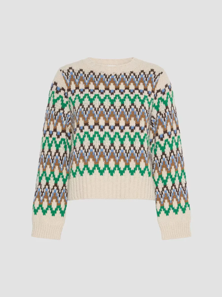 Weekend Max Mara Jacquard Wool and Cashmere Sweater by Max Mara
