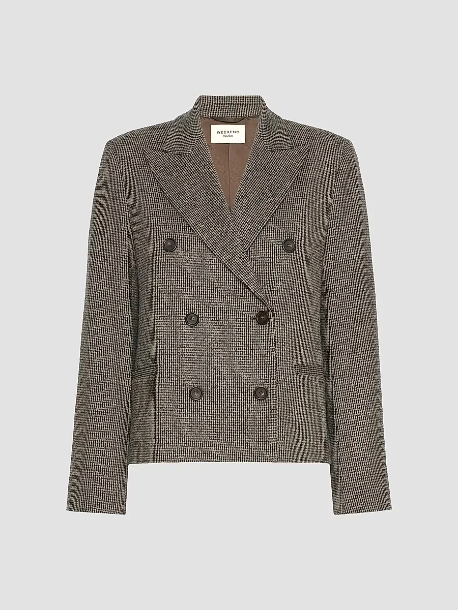 Weekend Max Mara Double Breasted Jacket in Micro Jacquard Jersey by Max Mara
