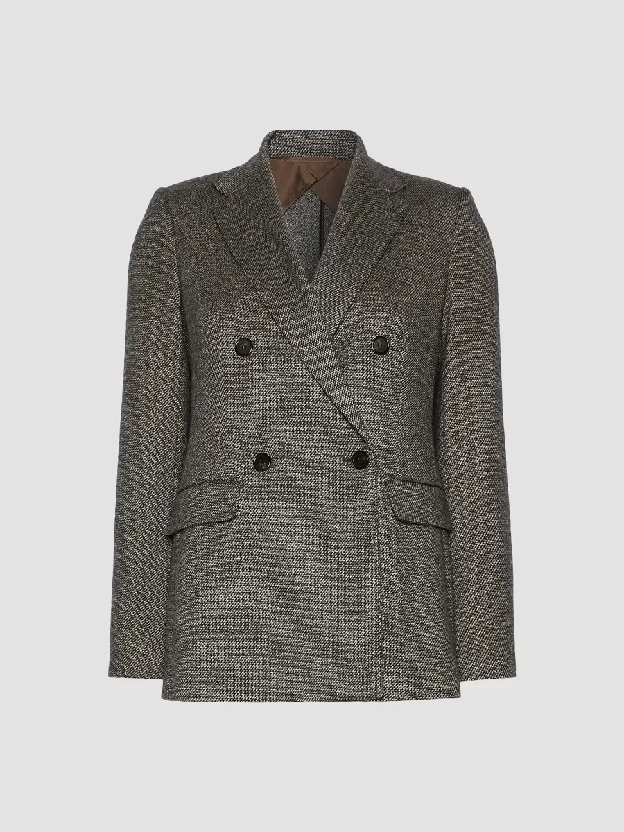 Double Breasted Jacquard Jersey Blazer by Max Mara