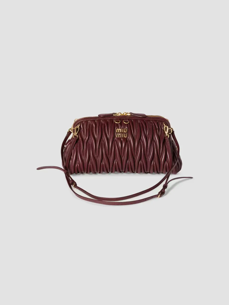 Matelass Nappa Leather Shoulder Bag by Miu Miu