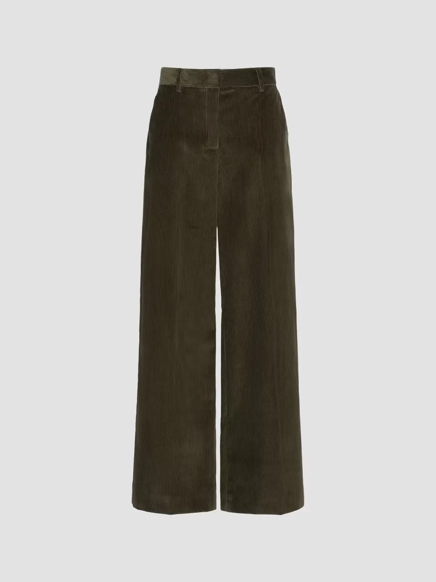 Weekend Max Mara Cotton Velvet Wide Trousers by Max Mara