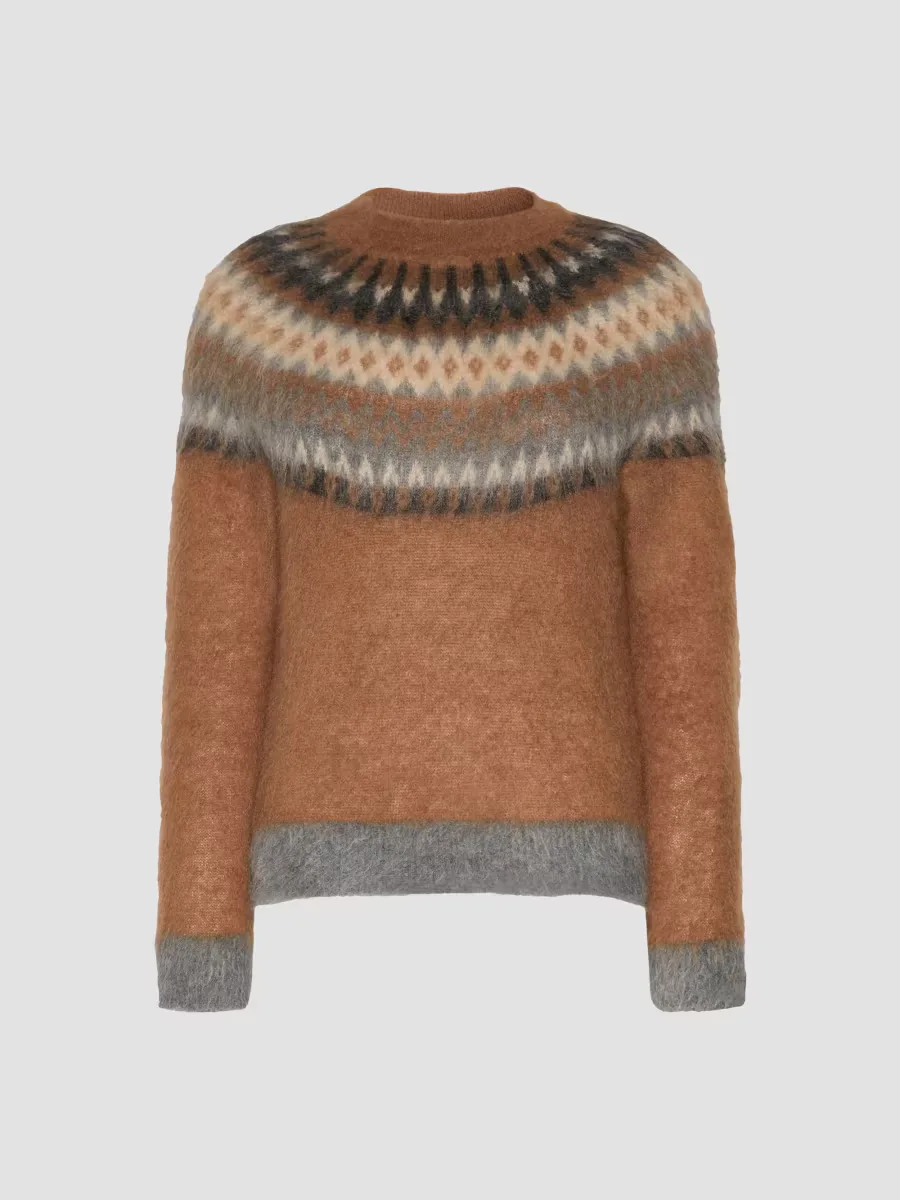 Fair Isle Wool and Mohair Sweater by Max Mara