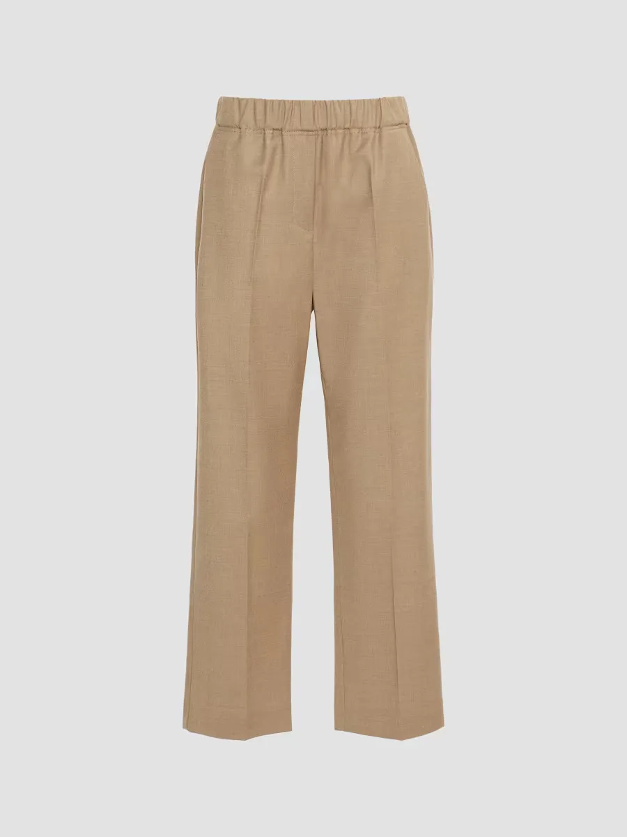 Weekend Max Mara Stretch Wool Flannel Trousers by Max Mara