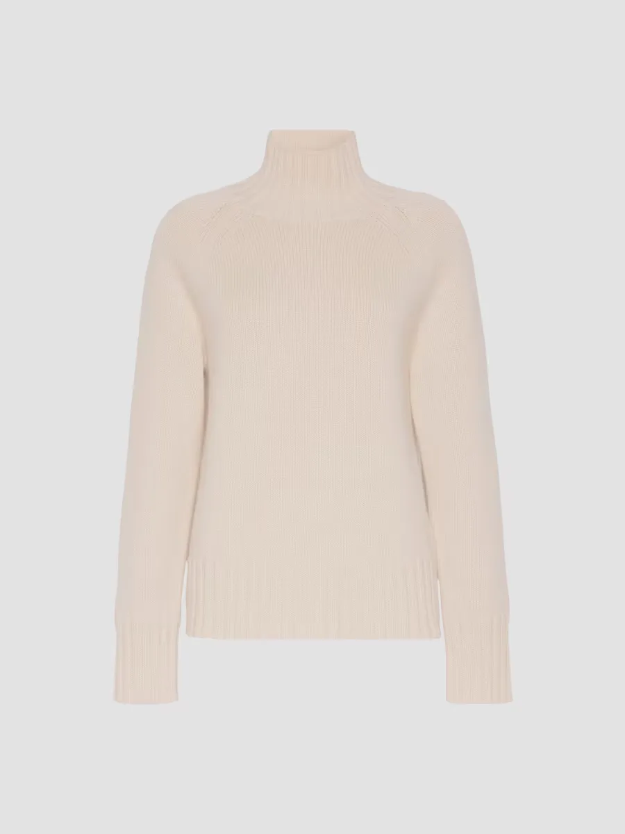 Wool and Cashmere Yarn Polo Neck Sweater by Max Mara