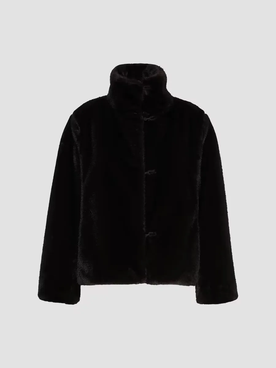 Fluffy Textured Cropped Coat by Max Mara