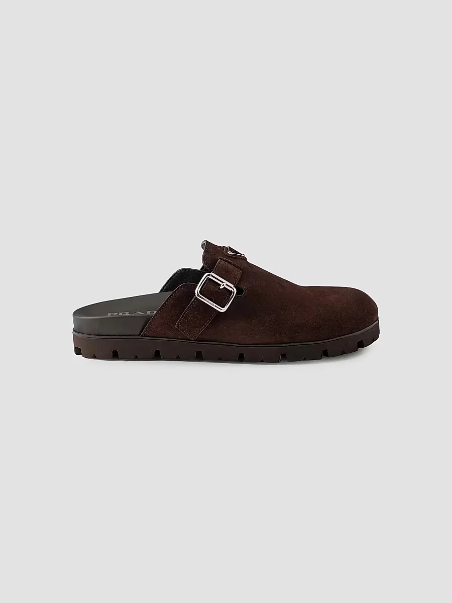 Suede Mules by Prada