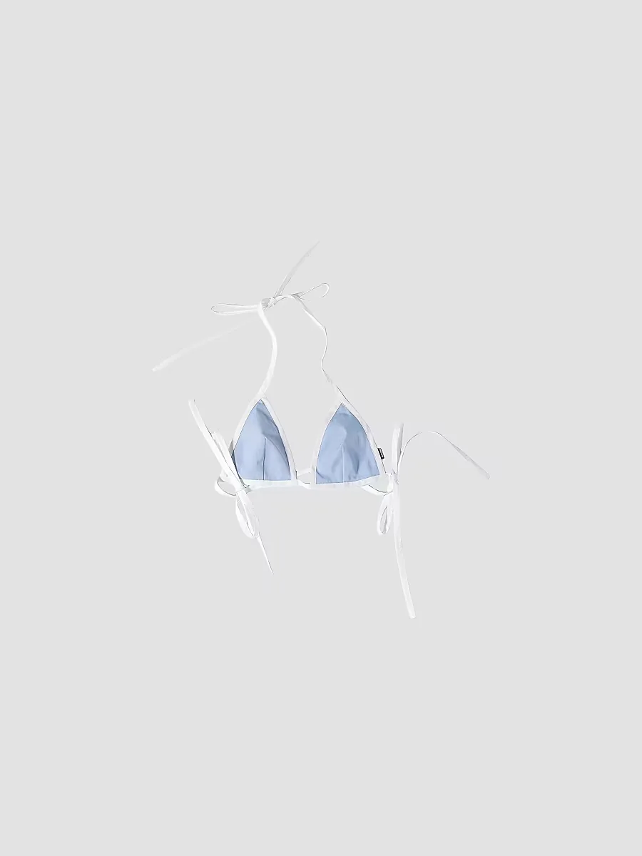 Poplin Bikini Top by Miu Miu