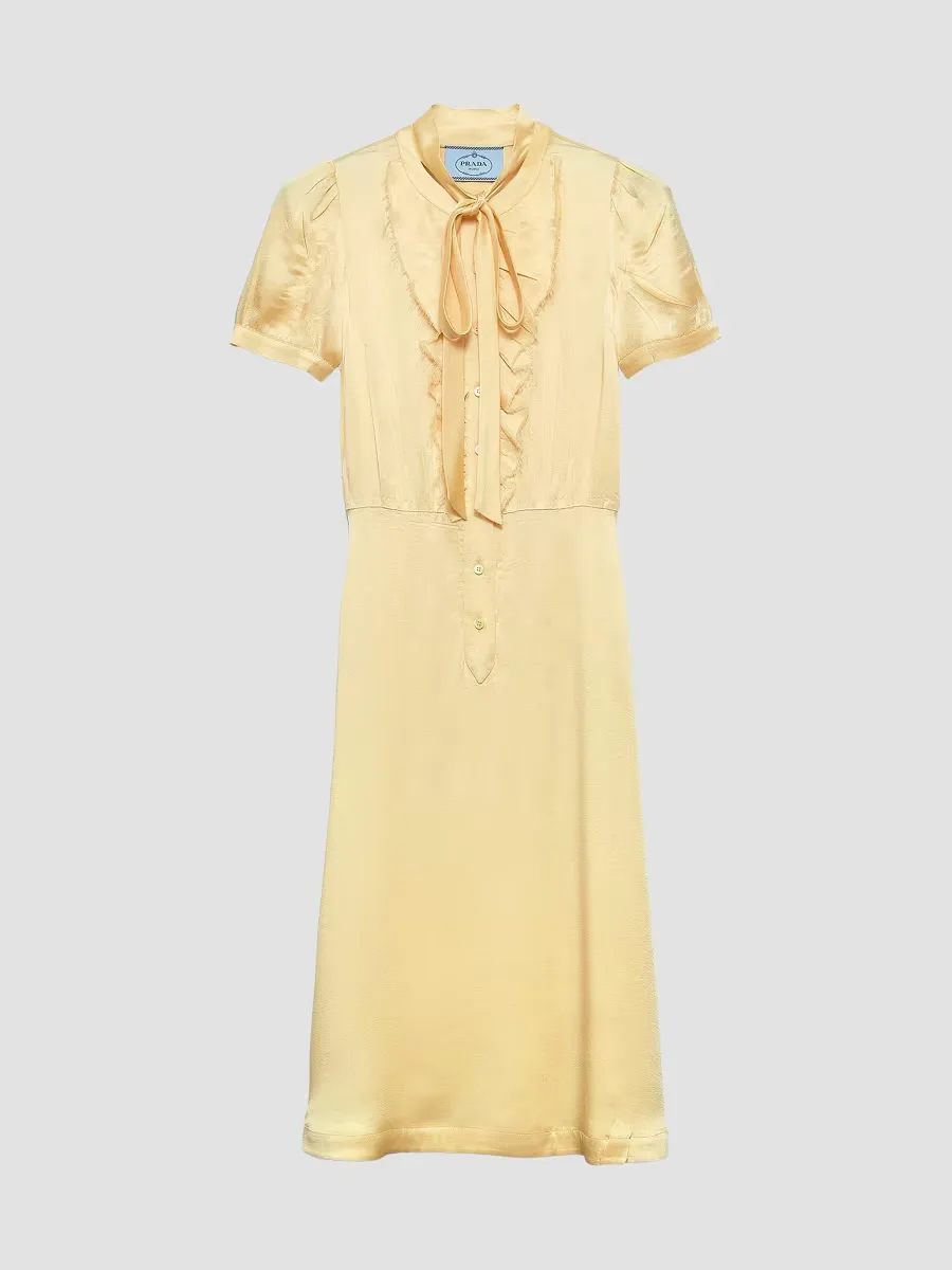 Satin Crepe Dress by Prada
