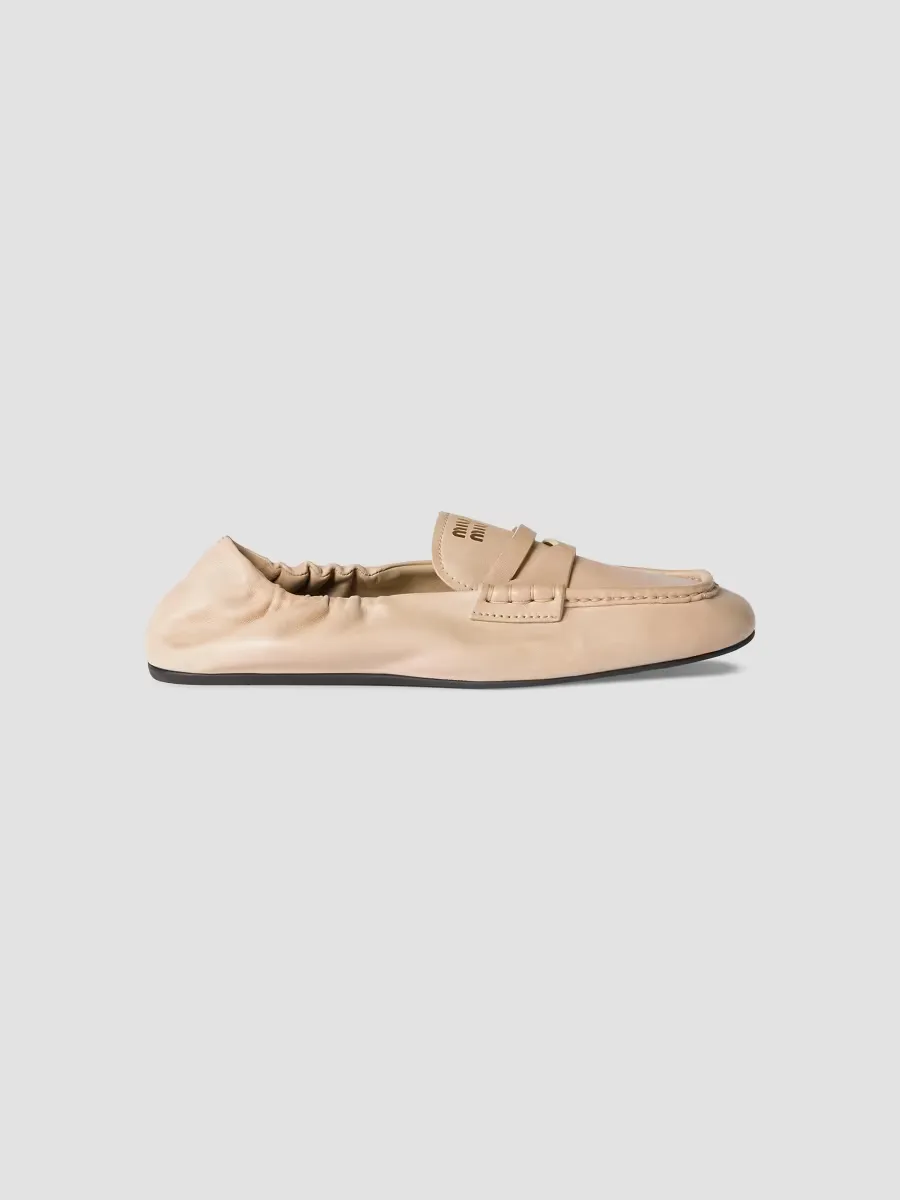 Ruches Nappa Leather Loafers by Miu Miu