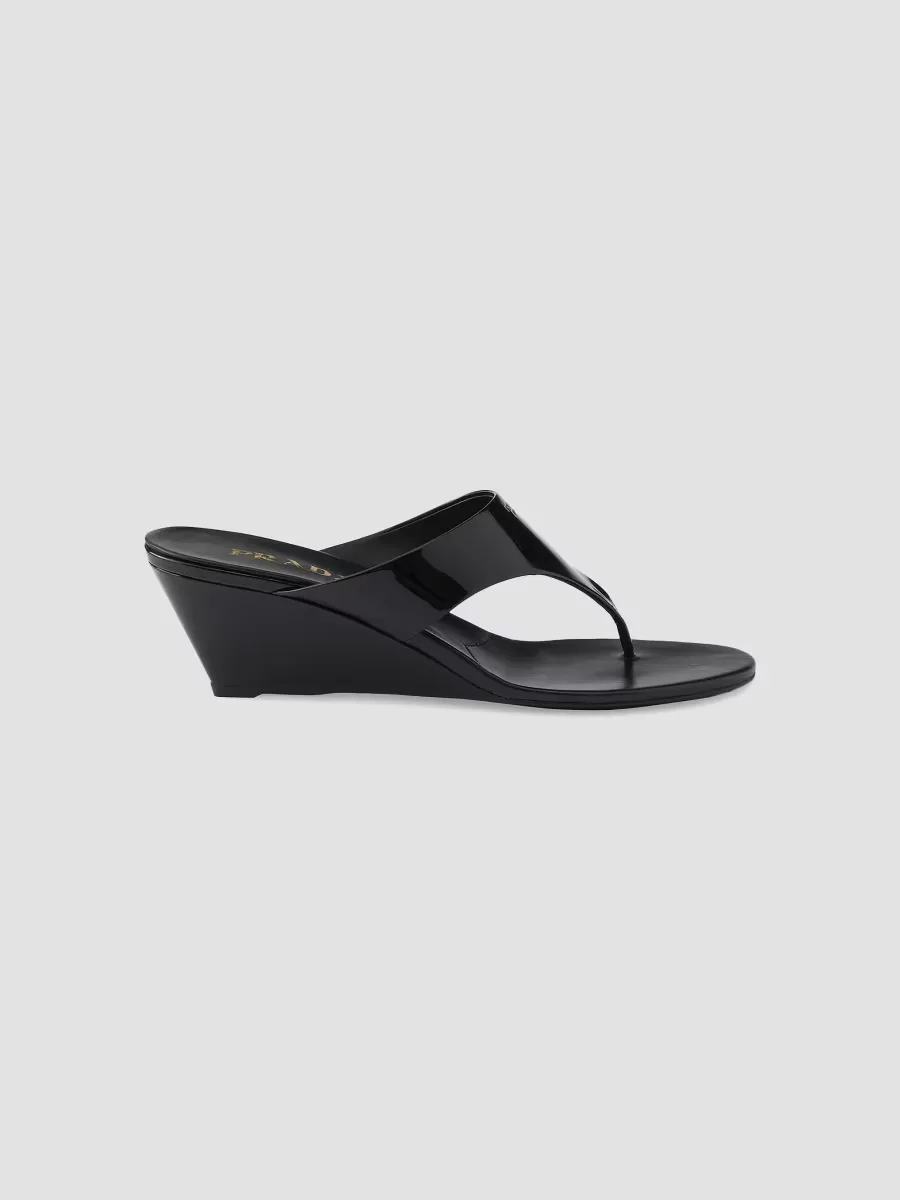 Patent Leather Thong Sandals