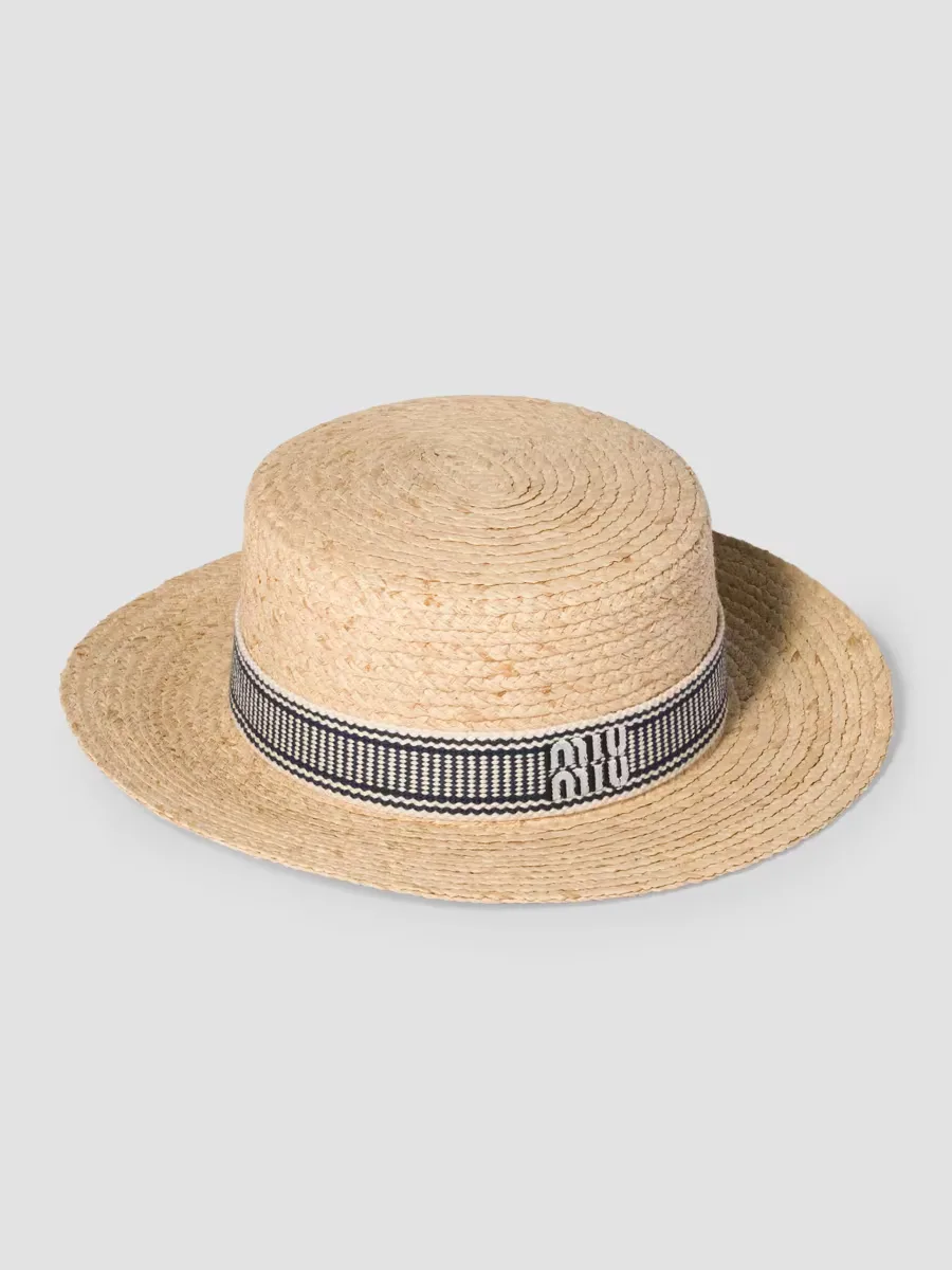 Raffia Hat by Miu Miu