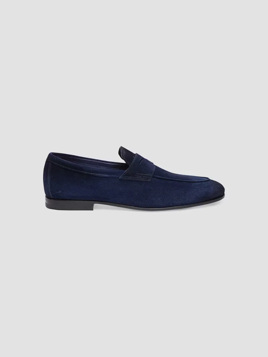 Carlos Suede Penny Loafers