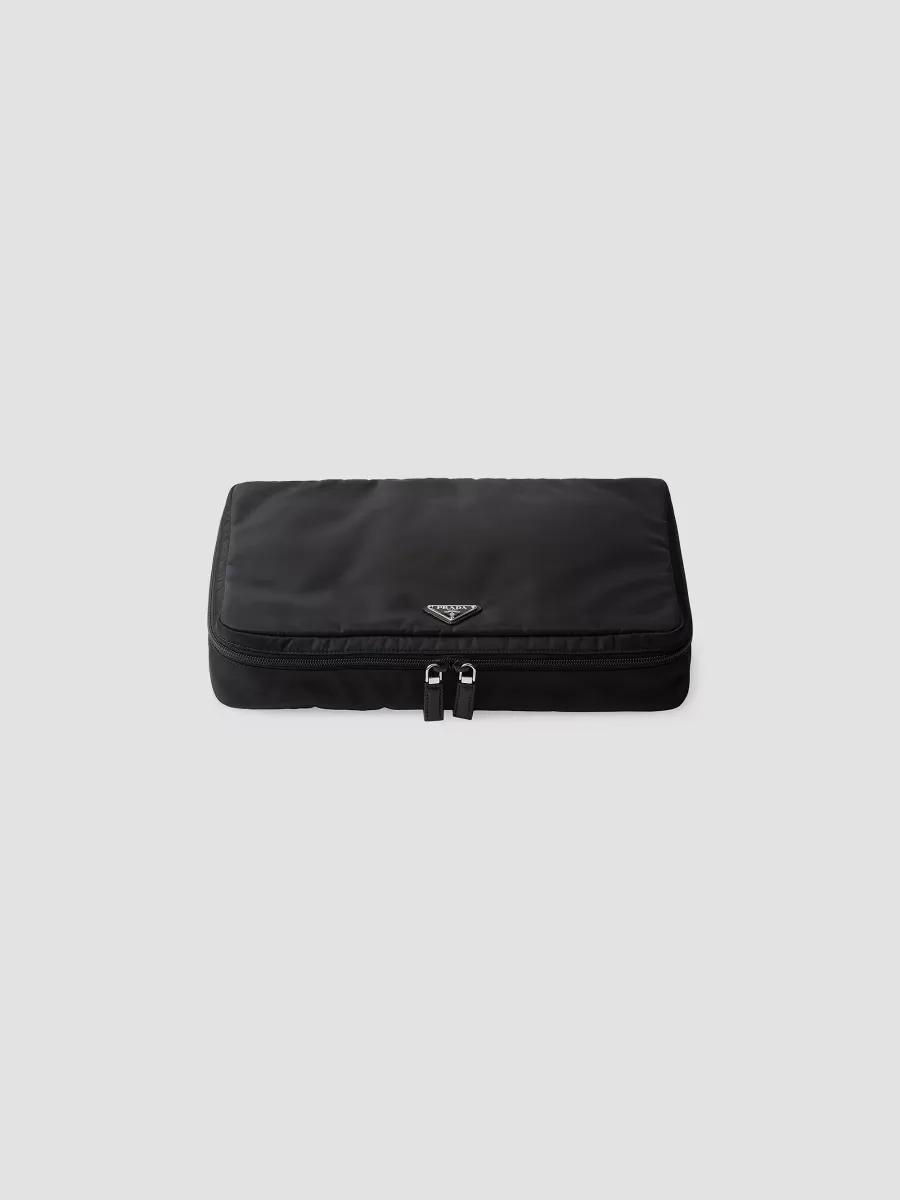 Large Re-Nylon Zipper Pouch by Prada