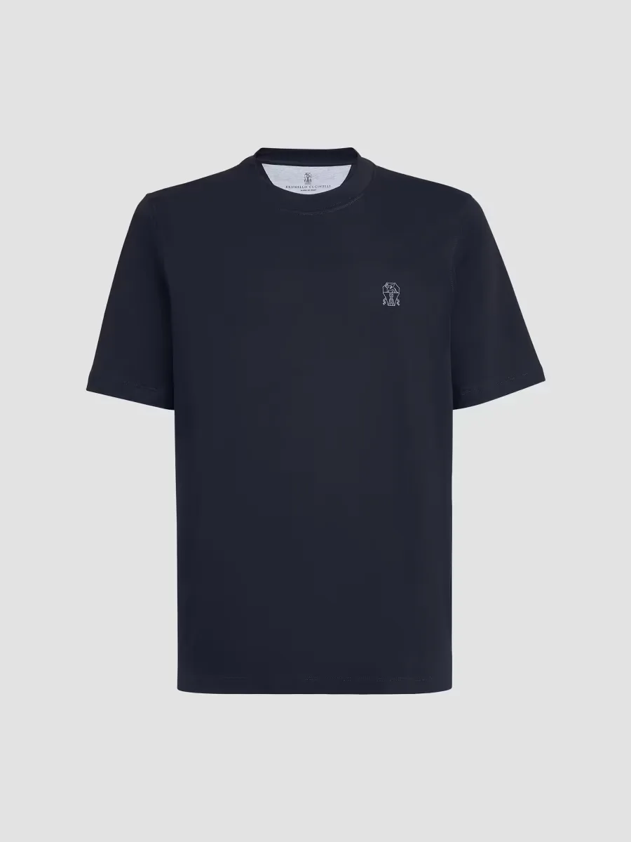 Cotton Jersey Crew-Neck T-Shirt by Brunello Cucinelli