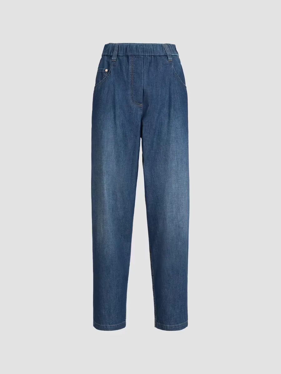 Lightweight Denim Five-Pocket Trousers by Brunello Cucinelli