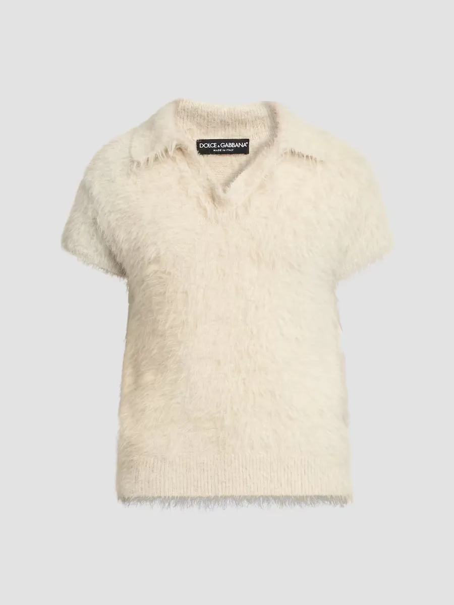 Textured Polo Shirt by Dolce & Gabbana