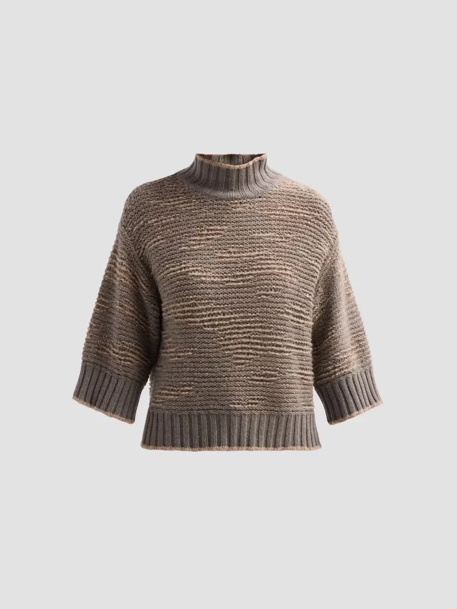 Virgin Wool-Blend Turtleneck Sweater by Fabiana Filippi