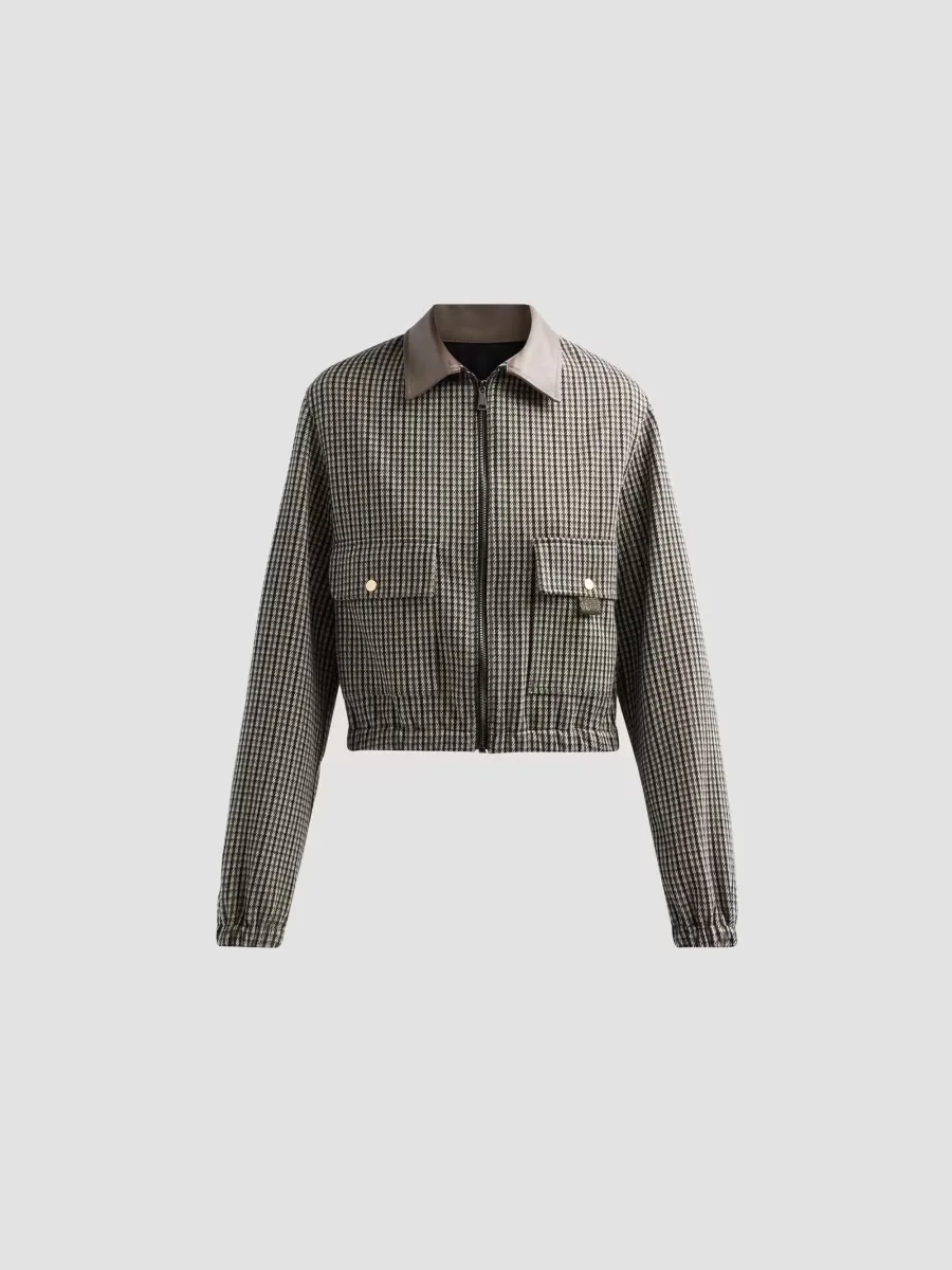 Filo Diamant Loop Houndstooth Jersey Boxy Jacket by Fabiana Filippi