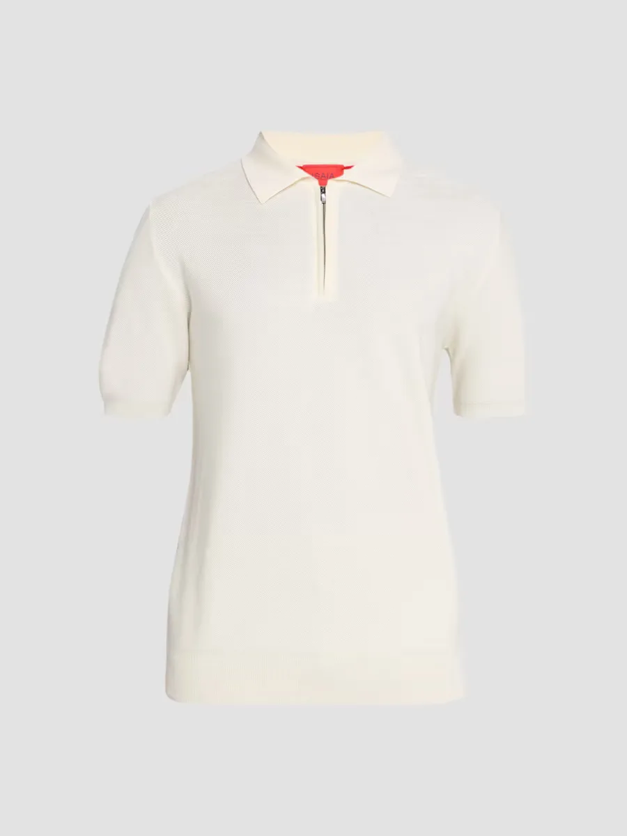 Wool-Silk-Cashmere Polo Shirt by Isaia