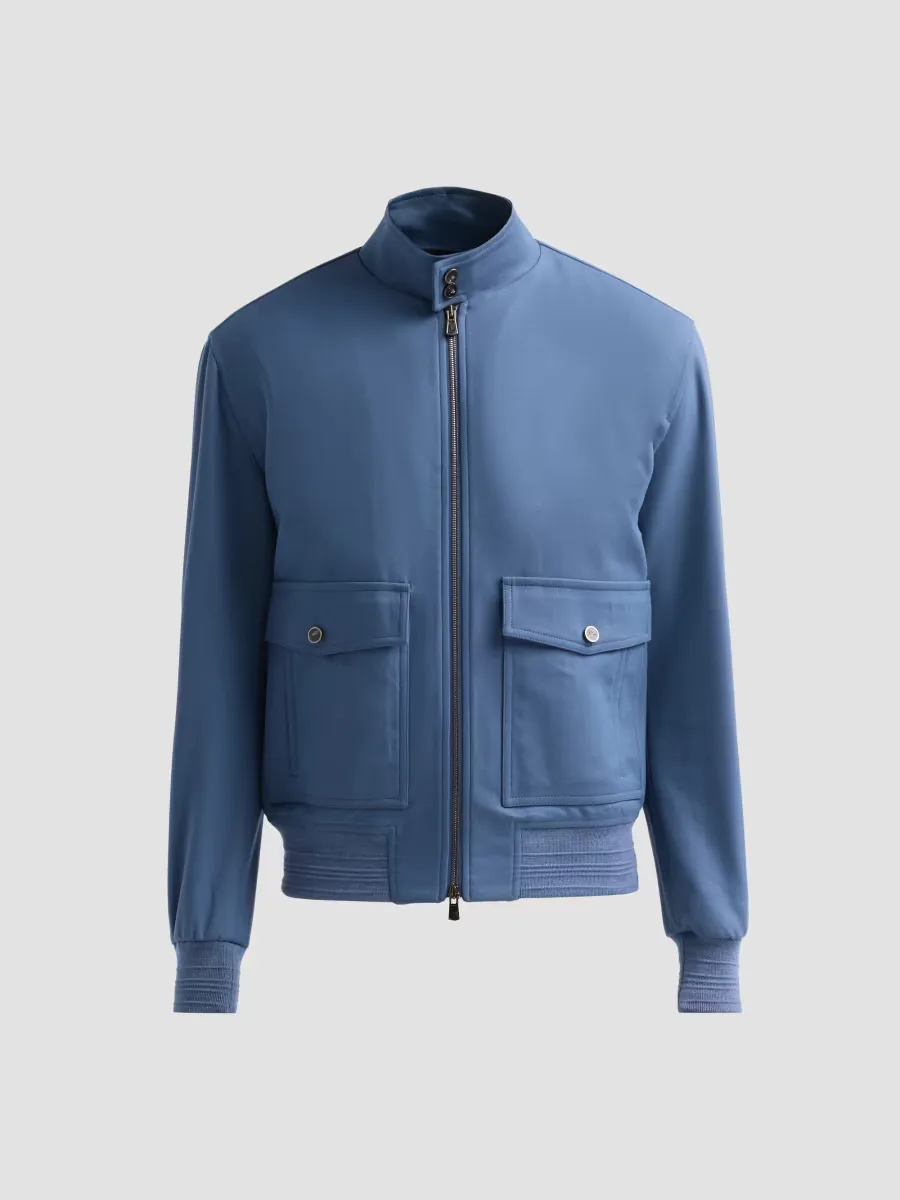 Wool-Blend Bomber Jacket by Isaia