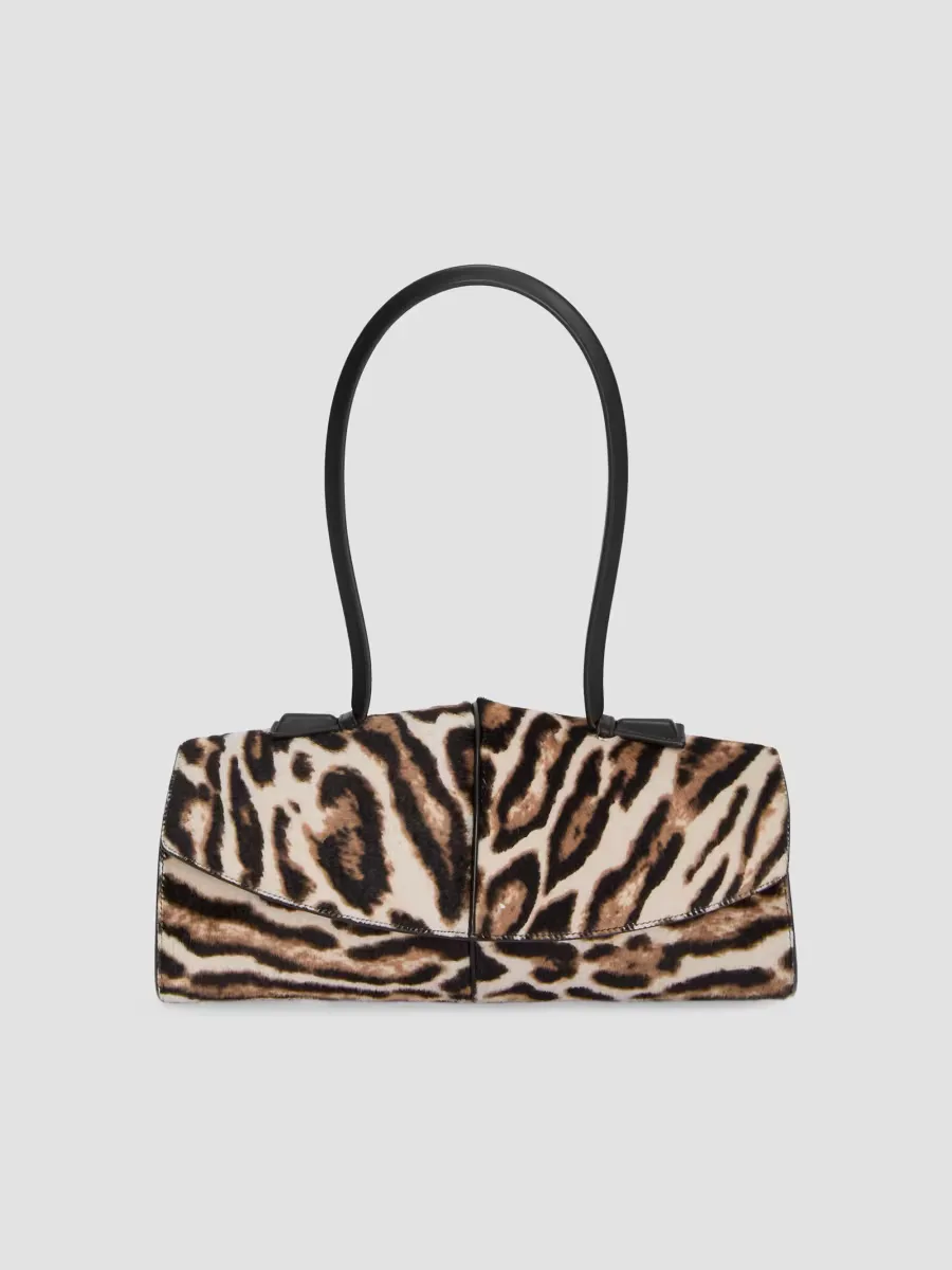 Linea Leopard Calf-Hair Shoulder Bag by Jil Sander