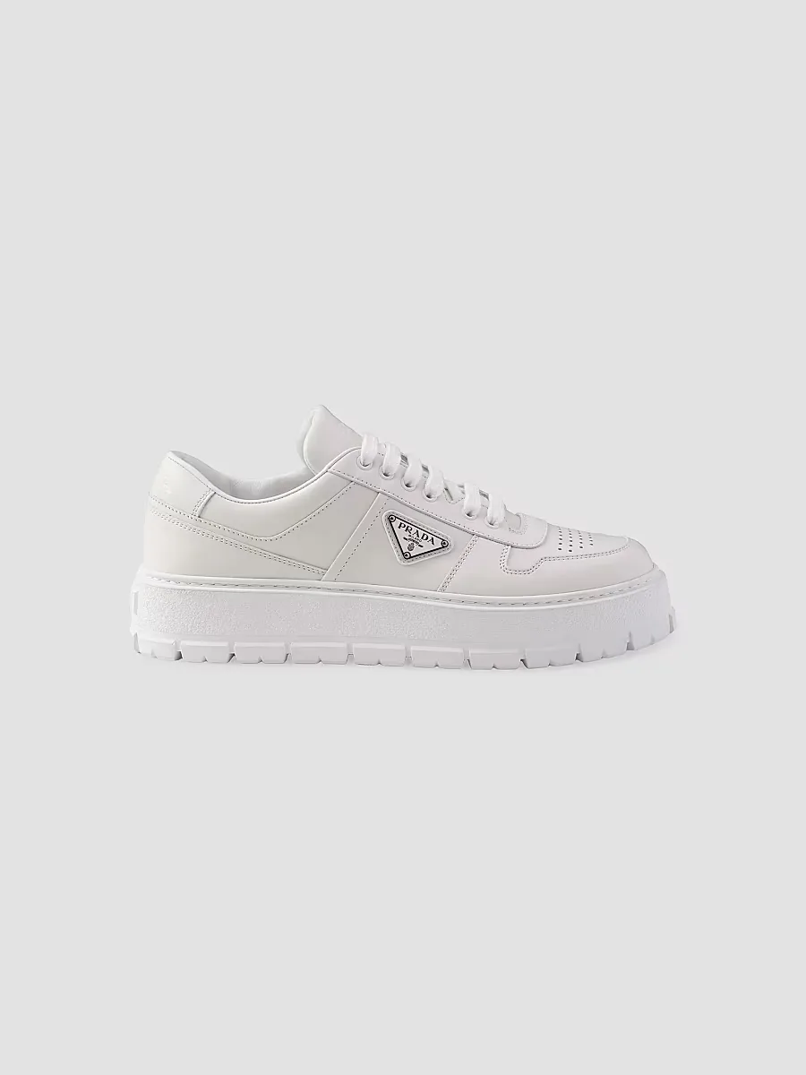 Leather Sneakers by Prada