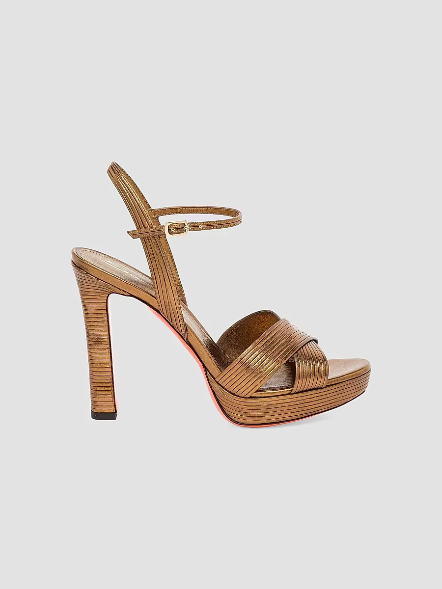 Laureen 100MM Leather Platform Sandals