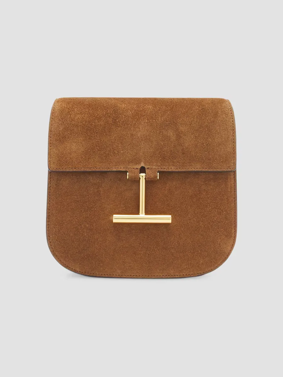 Tara Suede Mini Flap Crossbody Bag by Tom Ford