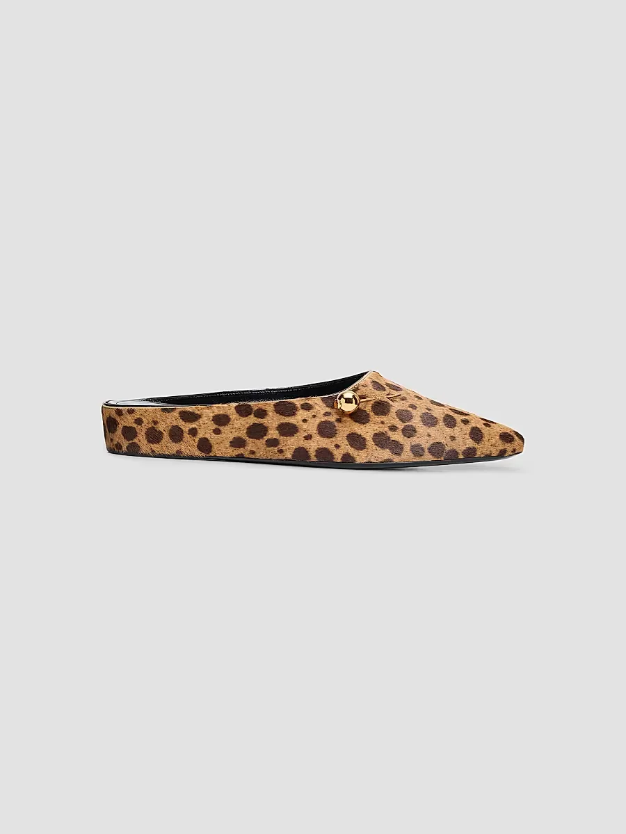 Sleep on It Calf Hair Cheetah Mules