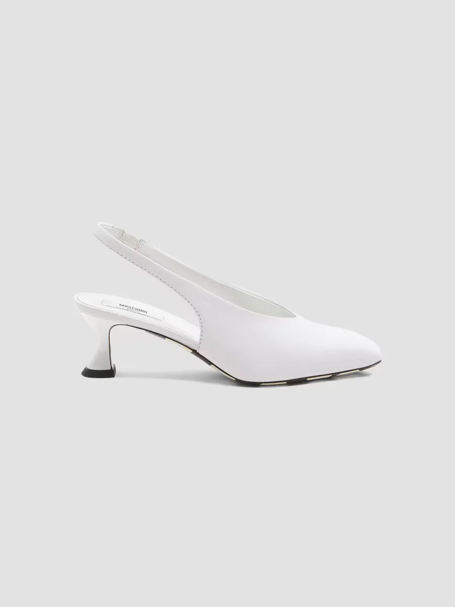 Carla 55MM Leather Slingback Pumps by Moschino