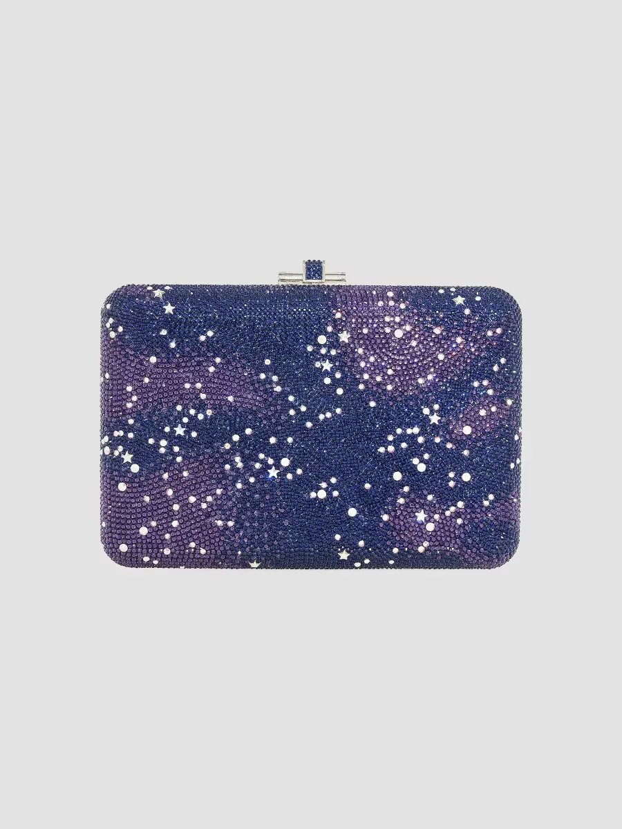 Slim Slide Galaxy Clutch Embellished Crystal Clutch by Judith Leiber