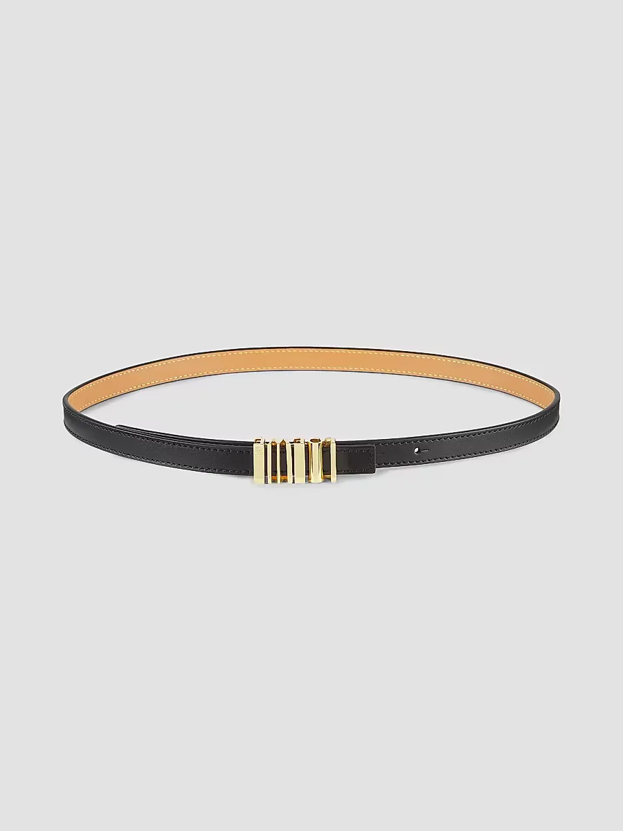 Vertical Logo Leather Belt by LOEWE