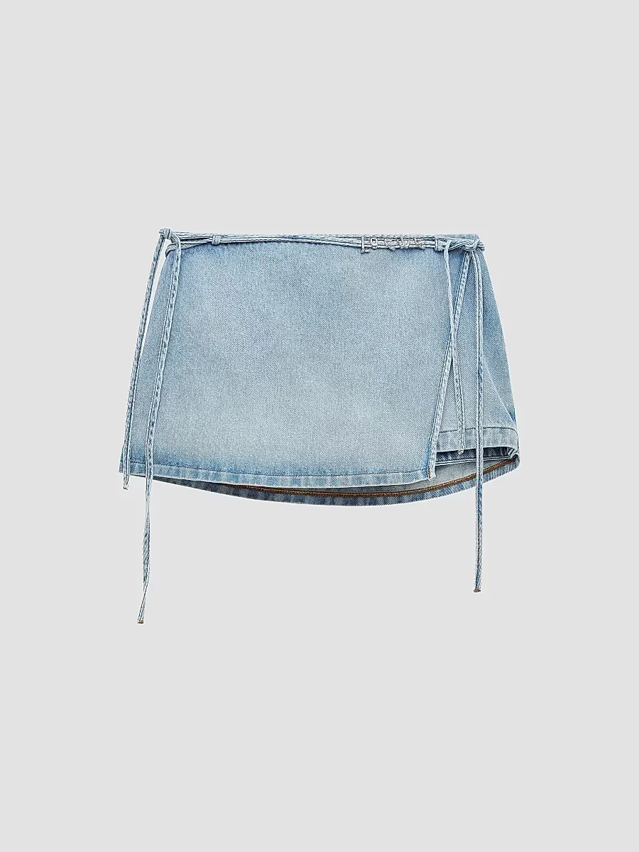 LOEWE x Paulas Ibiza Denim Wrap Skort by LOEWE