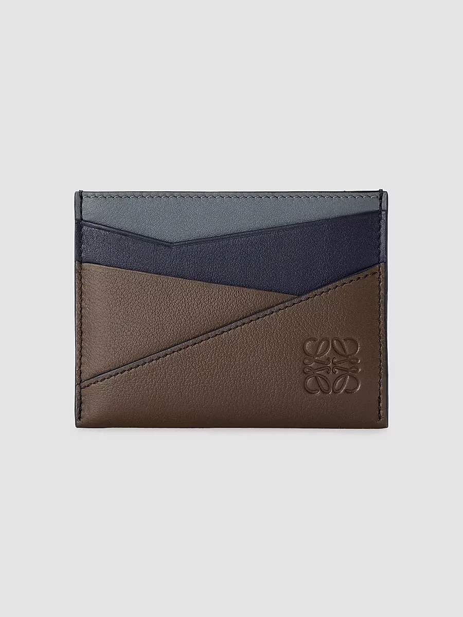 Puzzle Edge Colorblocked Leather Card Case by LOEWE