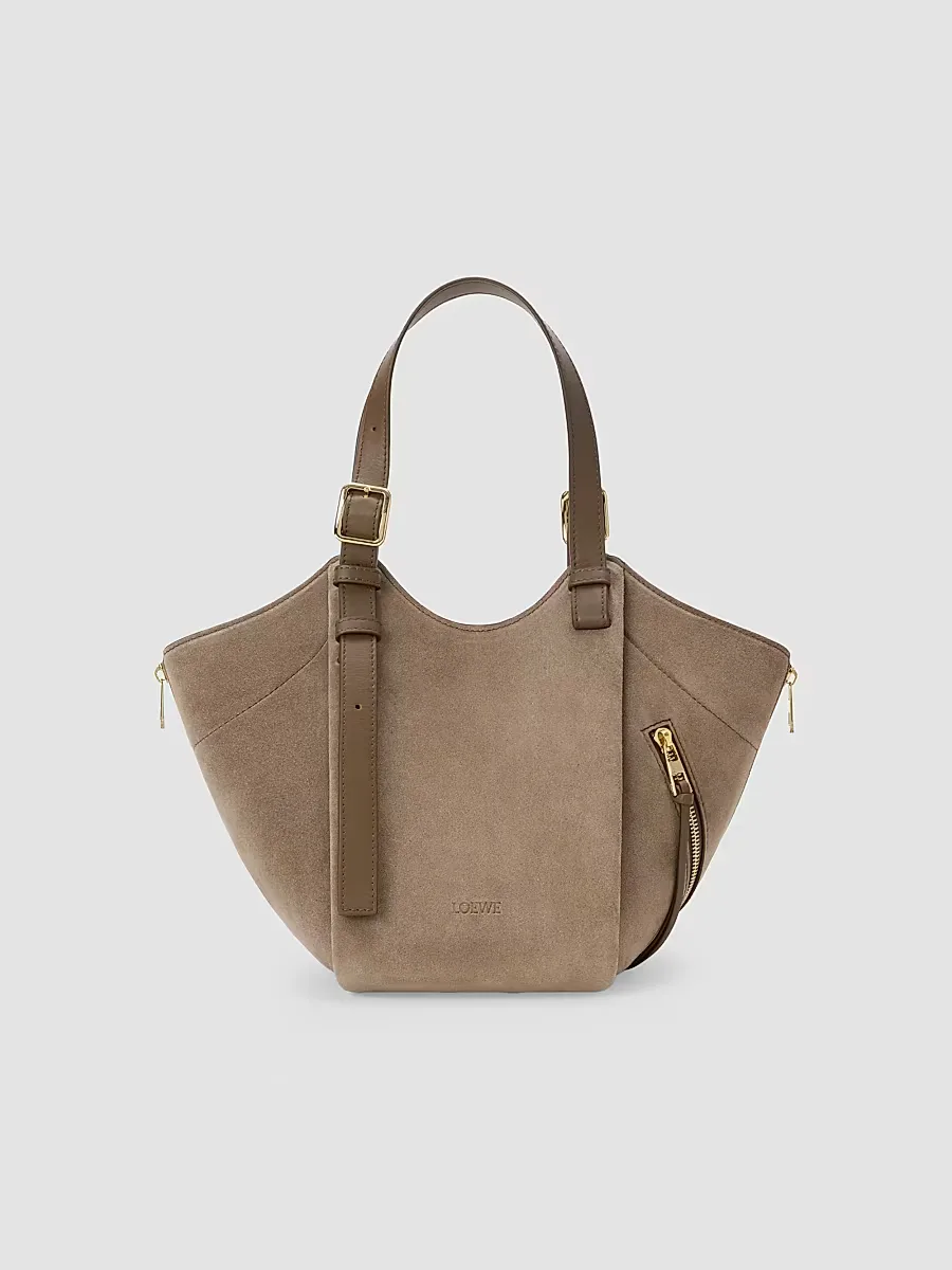 Hammock Flip Suede Tote Bag by LOEWE