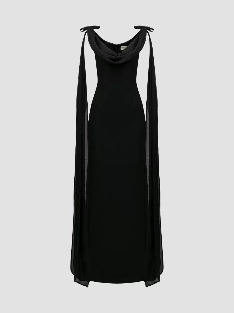 Morticia Cowlneck Gown by The New Arrivals Ilkyaz Ozel