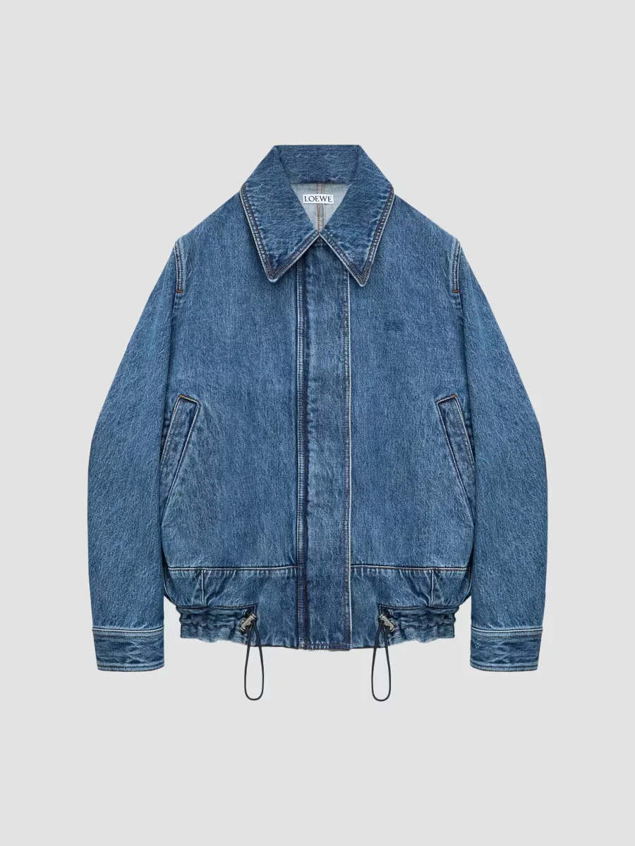 Drawstring Washed-Denim Drawstring Jacket by LOEWE