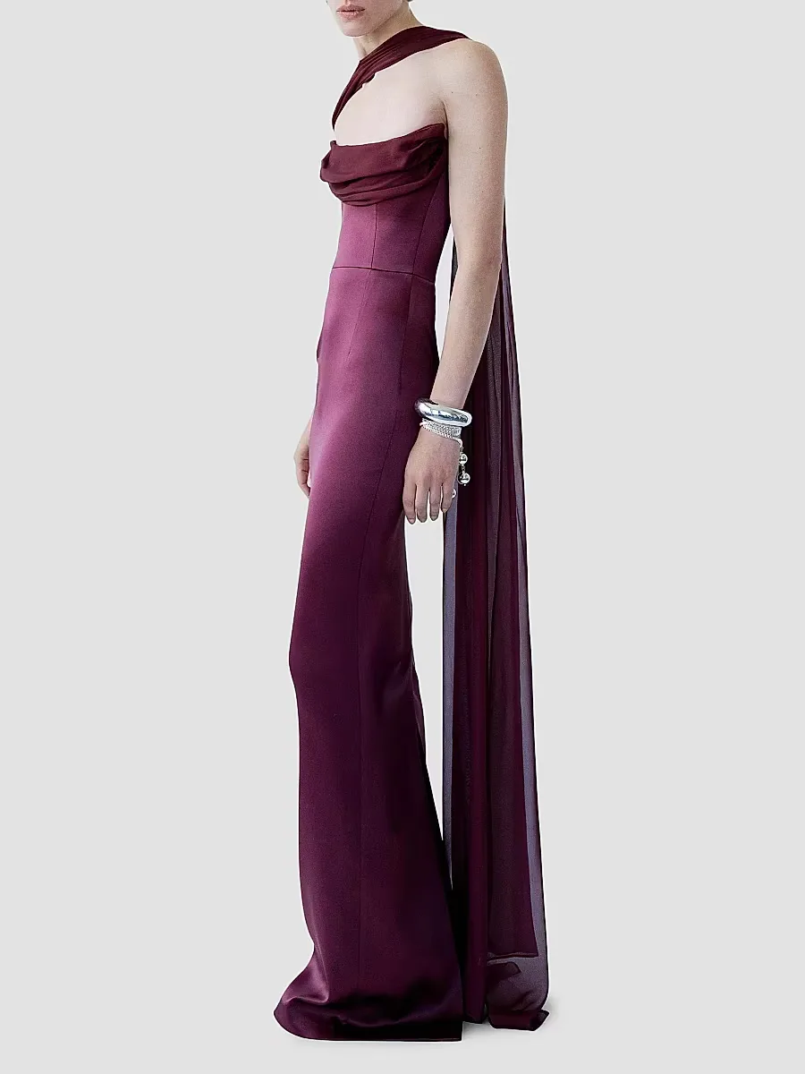Julietta Satin Draped Corset Gown by The New Arrivals Ilkyaz Ozel